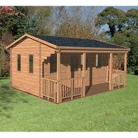 Forest Forest 5 x 4m Harlech Log Cabin (Assembled)