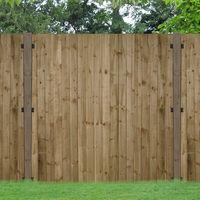 forest forest 6x5ft pressure treated featheredge fence panel 4 pack