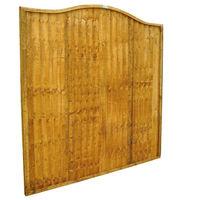 Forest Forest 6x6ft Closeboard Wave Fence Panel 7 Pack