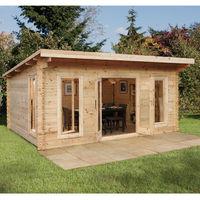 forest forest 5 x 4m mendip log cabin assembled