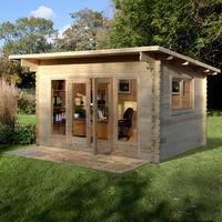 forest forest 4 x 3m melbury log cabin assembled