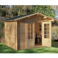 Forest Forest 2.2 x 2.2m Bradnor Log Cabin (Assembled)