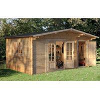 Forest Forest 4.5 x 3.5m Wrekin Log Cabin (Assembled)