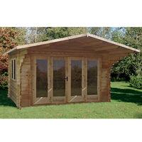 Forest Forest 4 x 3m Abberley Log Cabin (Assembled)