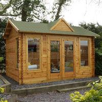 Forest Forest 4 x 3m Alderley Log Cabin (Assembled)