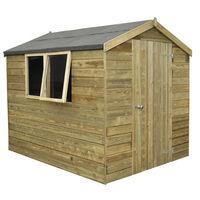 Forest Forest 6x8ft Apex Pressure Treated Shiplap Shed (Assembled)