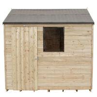 forest forest 8x6ft reverse apex overlap pressure treated shed