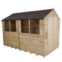 forest forest 6x10ft apex overlap pressure treated shed assembled