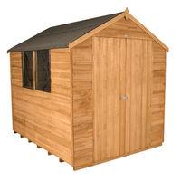 Forest Forest 6x8ft Apex Overlap Dipped Double Door Shed (Assembled)