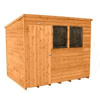 forest forest 8x6 pent overlap dipped shed