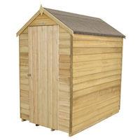Forest Forest 4x6ft Apex Overlap Pressure Treated Shed with No Window