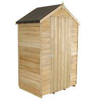 Forest Forest 4x3ft Apex Overlap Pressure Treated Shed (Assembled)