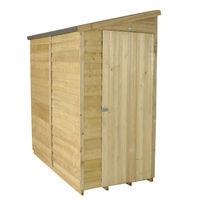 Forest Forest 6x3ft Pent Overlap Pressure Treated Shed (Assembled)