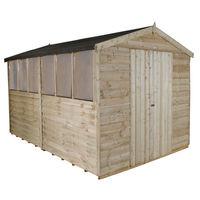 Forest Forest 8x12ft Apex Overlap Pressure Treated Double Door Shed