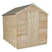forest forest 6x8ft apex overlap pressure treated shed with no window  ...