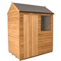 forest forest 6x4ft reverse apex overlap dipped shed assembled