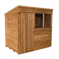 forest forest 7x5ft pent overlap dipped shed