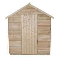 forest forest 6x8ft apex overlap pressure treated shed with corrugated ...