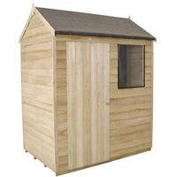 Forest Forest 6x4ft Reverse Apex Overlap Pressure Treated Shed (Assembled)