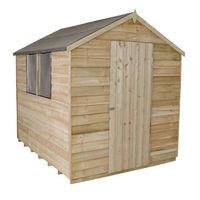 Forest Forest 6x8ft Apex Overlap Pressure Treated Shed
