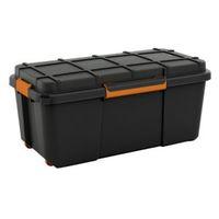 form flexi store black large 74l plastic waterproof storage box