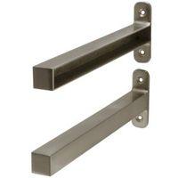 form brushed aluminium shelf bracket d235mm