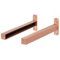 Form Brushed Gold Copper Effect Shelf Brackets (D)235mm