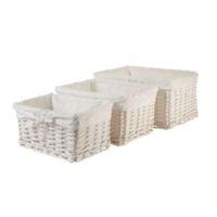 Form White Willow Storage Basket Pack of 3