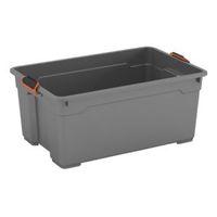 form flexi store grey large 45l plastic storage basket