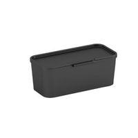 form flexi store black plastic storage divider pot