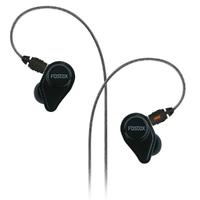 fostex te04 in ear stereo headphones jet black te04bk