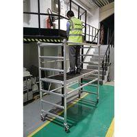 folding scaffold 178x74 cm with 3 handrails and platform with hatch