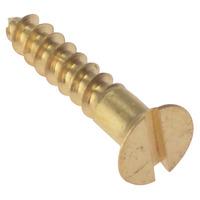 ForgeFix CSK1148BR Wood Screw Slotted CSK Solid Brass 1.1/4 x 8 Bo...