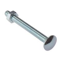 ForgeFix 10CB8160 Carriage Bolt & Nut ZP M8 x 160mm Bag 10