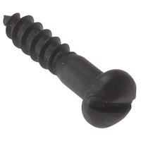 forgefix rh110bj wood screw slotted round head st black japanned 1