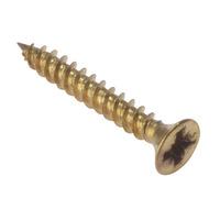 ForgeFix CSK14EB Gen Purpose PZ Screw CSK TT Elec Brass 1x4 Box 200