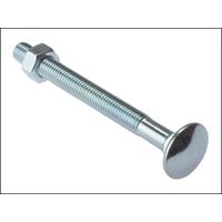 ForgeFix Carriage Bolt & Nut ZP M8 x 130 Blister 4