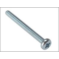 ForgeFix Machine Screw Pozi Pan Head ZP M5 x 50mm Blister 6