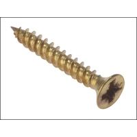 ForgeFix General Purpose Pozi Screw Countersunk TT Electro Brass 2 x 8 Box 200