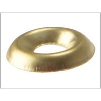 ForgeFix Screw Cup Washer Solid Brass Polished No.10 Blister 20