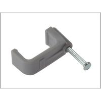 ForgeFix Cable Clip Flat Grey 10.00mm Box 100