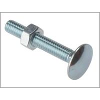 forgefix carriage bolt nut zp m6 x 50 blister 4