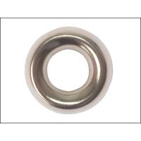 ForgeFix Screw Cup Washer Solid Brass Nickle Plated No.8 Blister 20