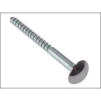 ForgeFix Mirror Screw Chrome Domed Top Slotted CSK ST ZP 1 x 8 Bag 10