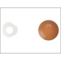 forgefix domed cover cap light brown no6 8 blister 25