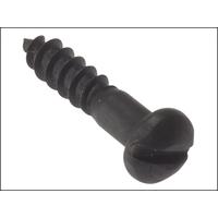 ForgeFix Wood Screw Slotted Round Head ST Black Japanned 3/4 x 8 Blister 30