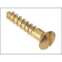 ForgeFix Wood Screw Slotted Raised Head ST Solid Brass 5/8 x 6 Box 200