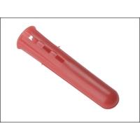 forgefix plastic wall plug red 6 8 blister 50