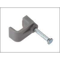 forgefix cable clip flat grey 400mm box 100