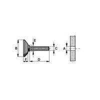 Foot screw fixing Black (Ø x H) 38 mm x 60 mm PB Fastener 148 3805 699 11 1 pc(s)